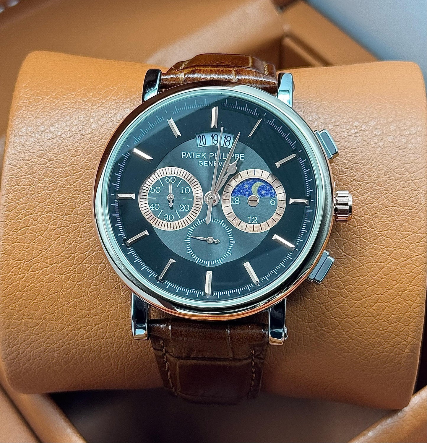 Patek Philippe-Style Chronograph Watch