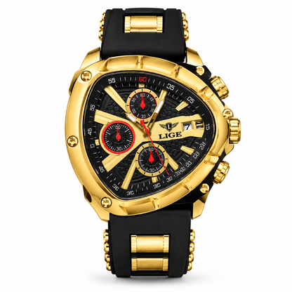 LIGE Gold-Tone Sport Chronograph