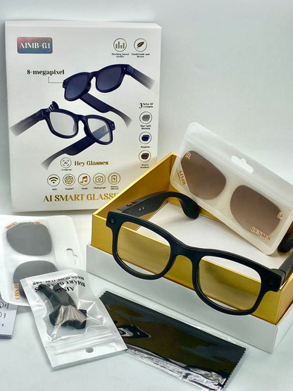 AIMB-G1 Al Smart Glasses with 1080P Camera- Wifi- Chat GPT- Music- Camera