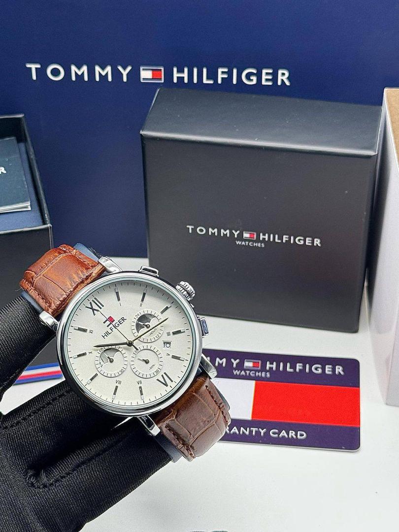 Tommy Hilfiger Leather Chronograph Watch