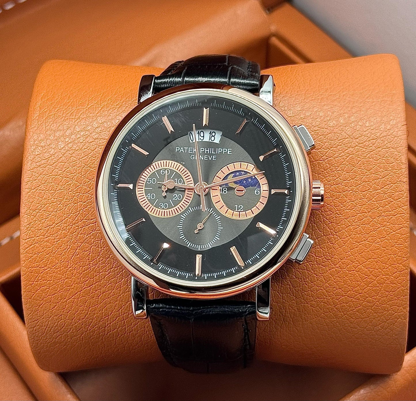 Patek Philippe-Style Chronograph Watch